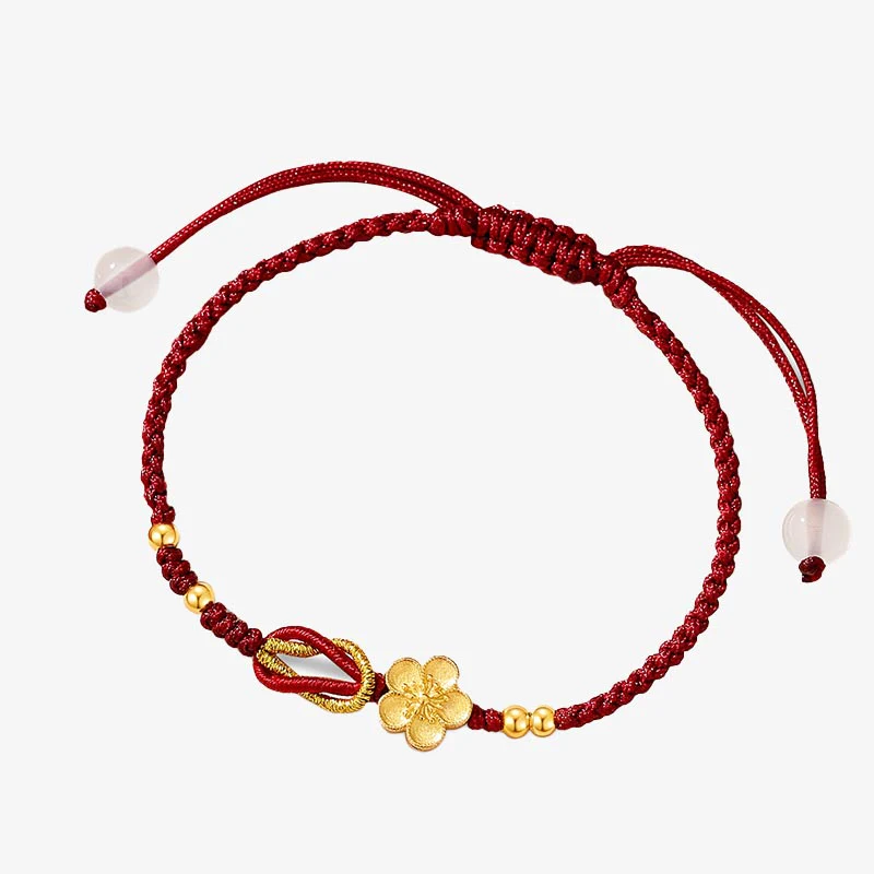 Braccialetto portafortuna in argento sterling 925 con fiori di ciliegio, sakura e calcedonio, fatto a mano , Buddha Stones - Image 6