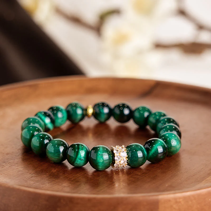 Braccialetto positivo Buddha Stones Green Tiger Eye - Image 2