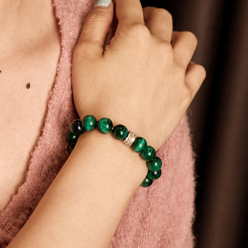 Braccialetto positivo Buddha Stones Green Tiger Eye - Image 4