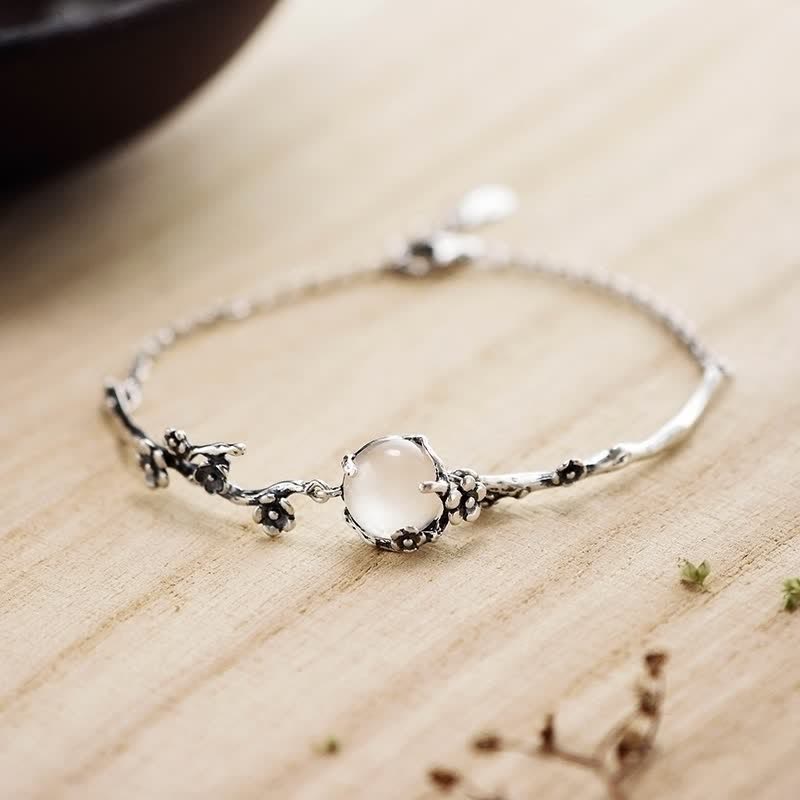 Braccialetto positivo Buddha Stones Plum Blossom Chalcedony