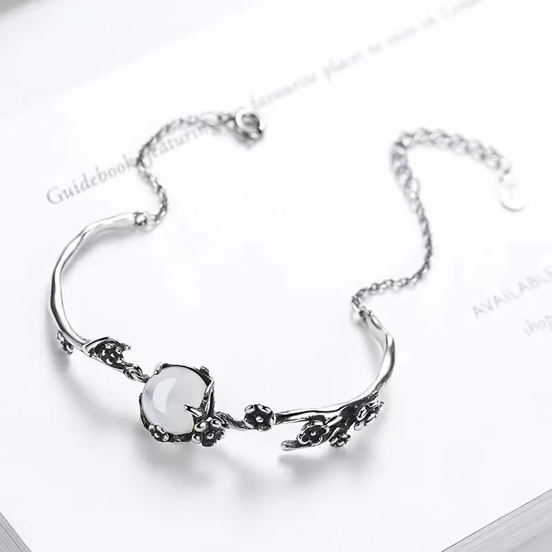 Braccialetto positivo Buddha Stones Plum Blossom Chalcedony - Image 12