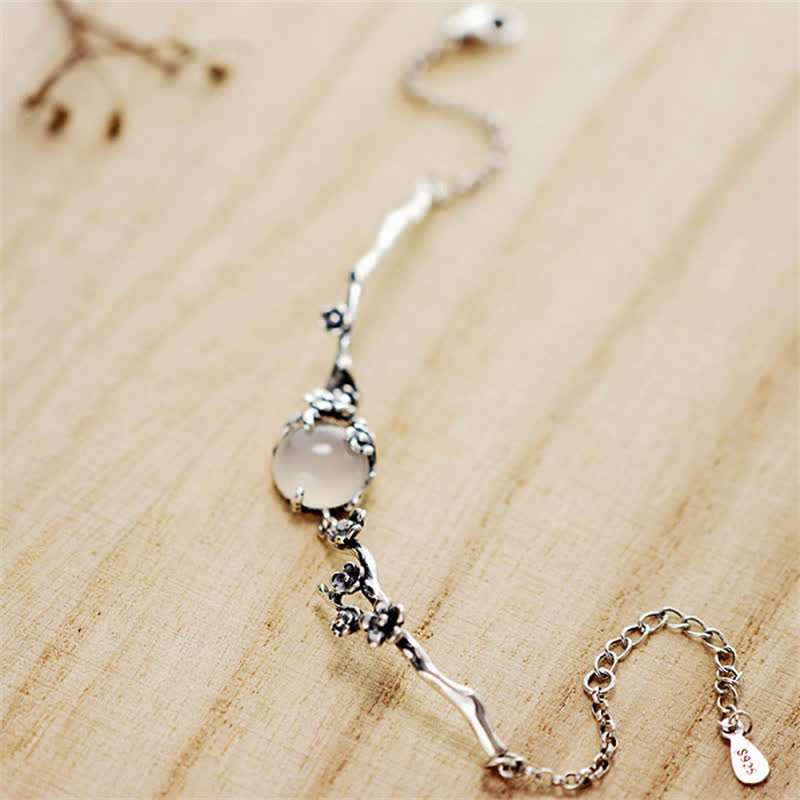 Braccialetto positivo Buddha Stones Plum Blossom Chalcedony - Image 8