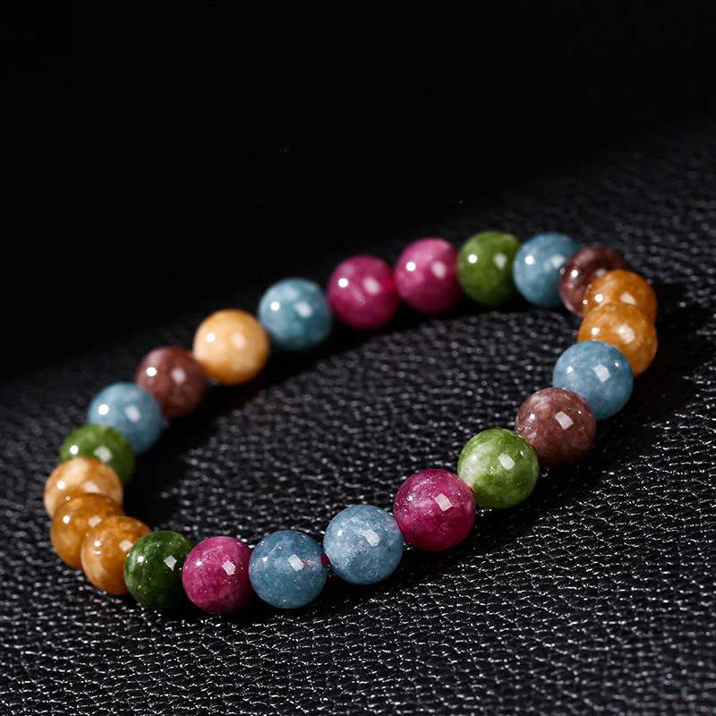 Braccialetto positivo con tormalina multicolore Buddha Stones - Image 2