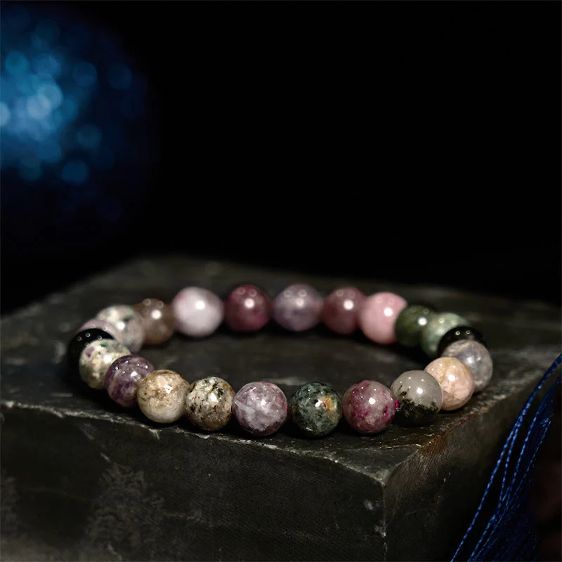 Braccialetto positivo Buddha Stones Rainbow Tormalina - Image 2