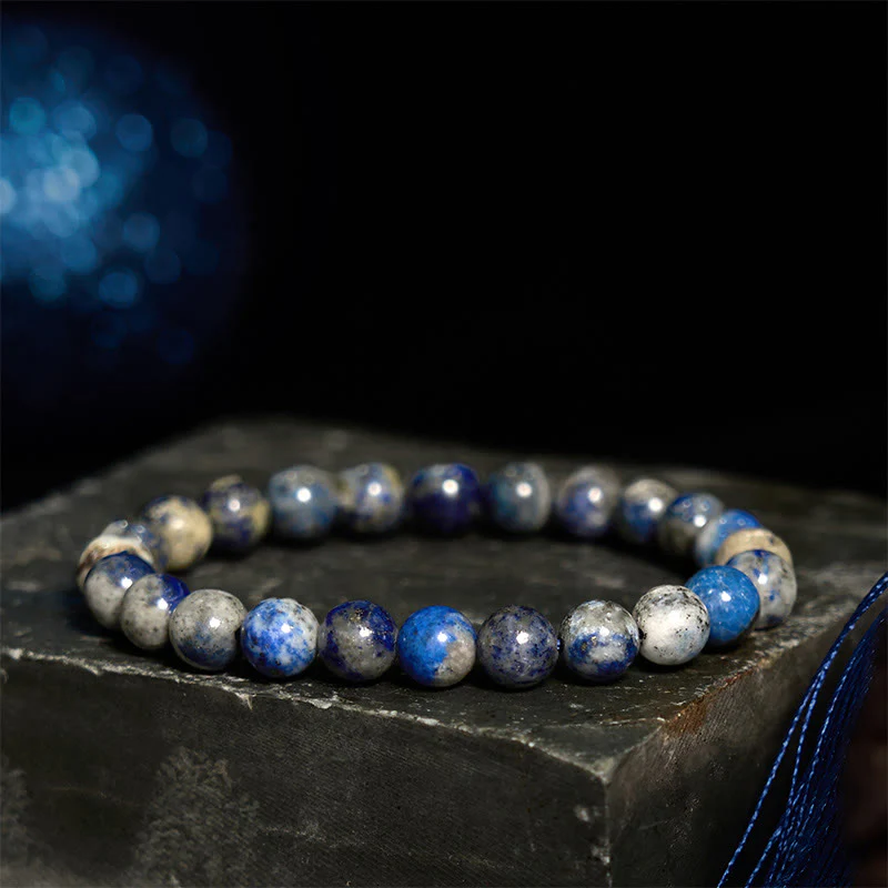 Braccialetto positivo per la cura di sé con pietra di Buddha, lazurite e lapislazzuli - Image 2