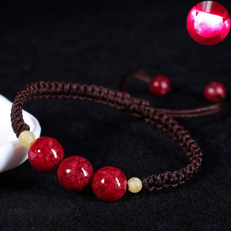 Braccialetto rosso con corda e cinabro per bambini, con Buddha Stones - Image 10