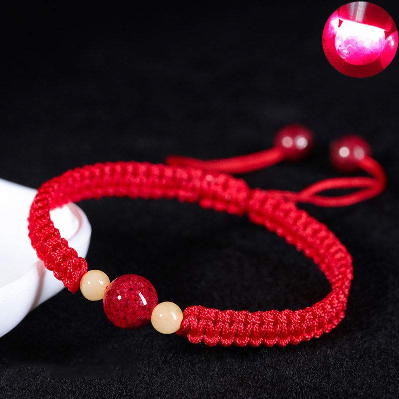 Braccialetto rosso con corda e cinabro per bambini, con Buddha Stones - Image 11