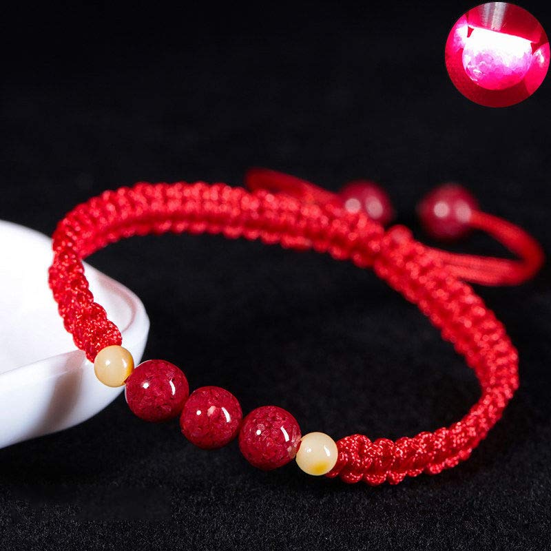 Braccialetto rosso con corda e cinabro per bambini, con Buddha Stones - Image 6