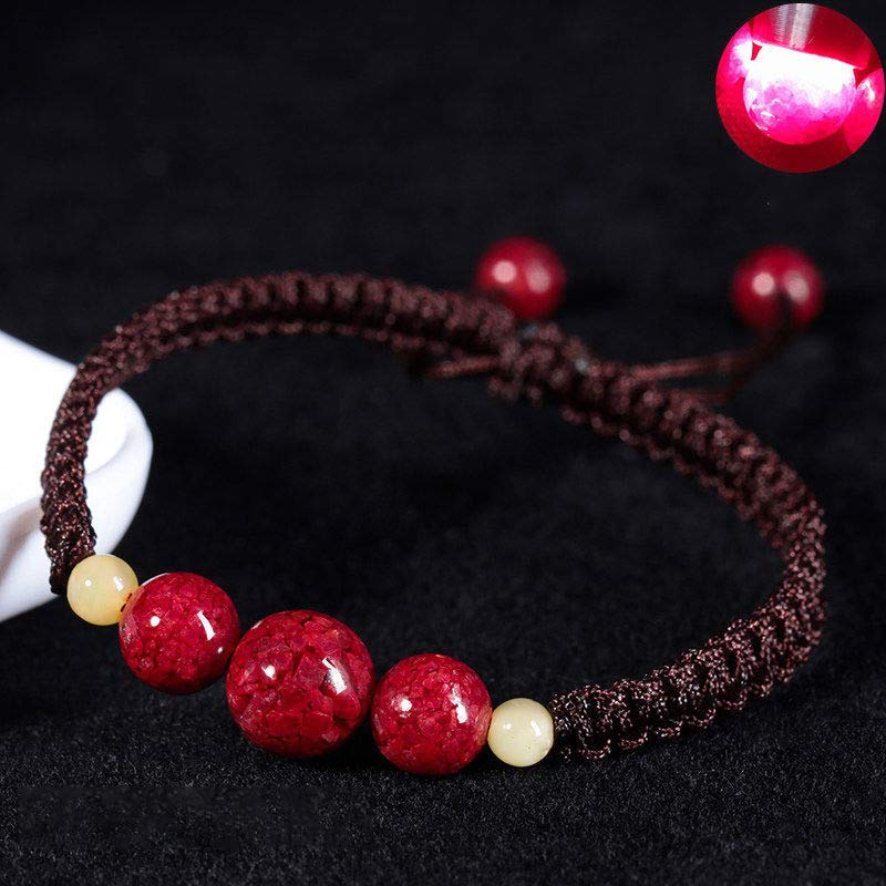 Braccialetto rosso con corda e cinabro per bambini, con Buddha Stones - Image 9