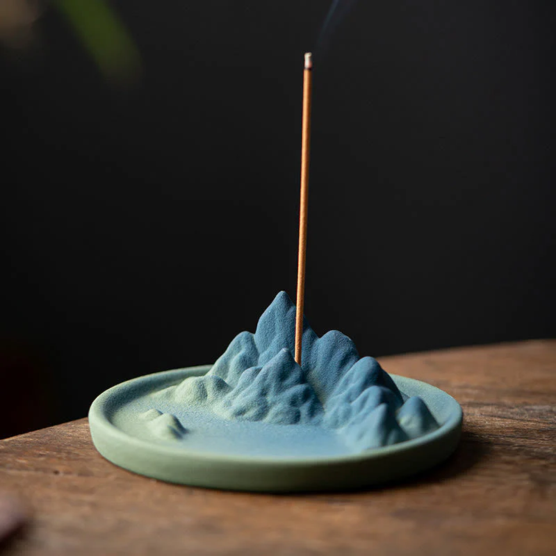 Bruciatore di incenso creativo Mountain River in ceramica con flusso di ritorno curativo - Image 10