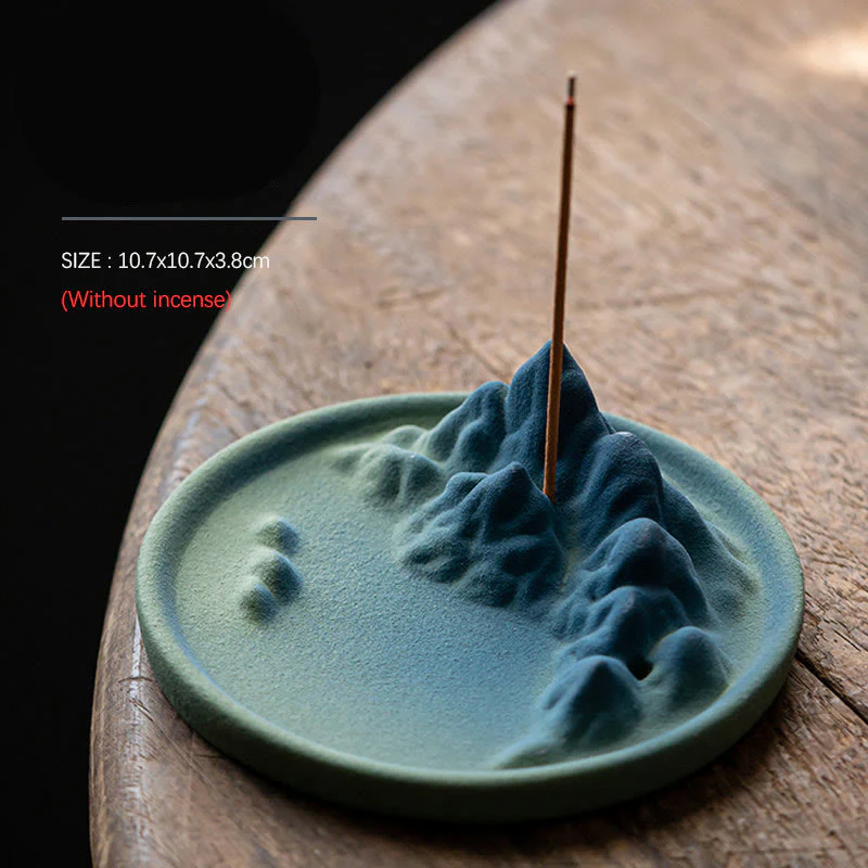 Bruciatore di incenso creativo Mountain River in ceramica con flusso di ritorno curativo - Image 21