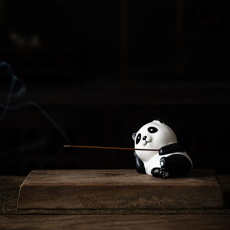 Bruciatore di incenso decorativo per la casa a forma di panda, Buddha Stones