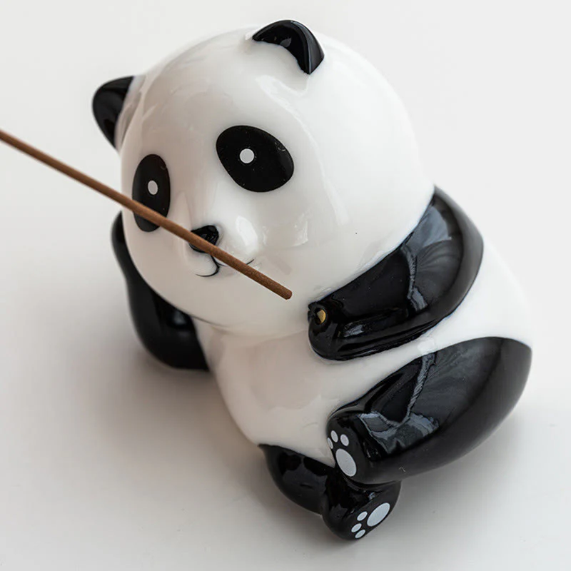 Bruciatore di incenso decorativo per la casa a forma di panda, Buddha Stones - Image 3