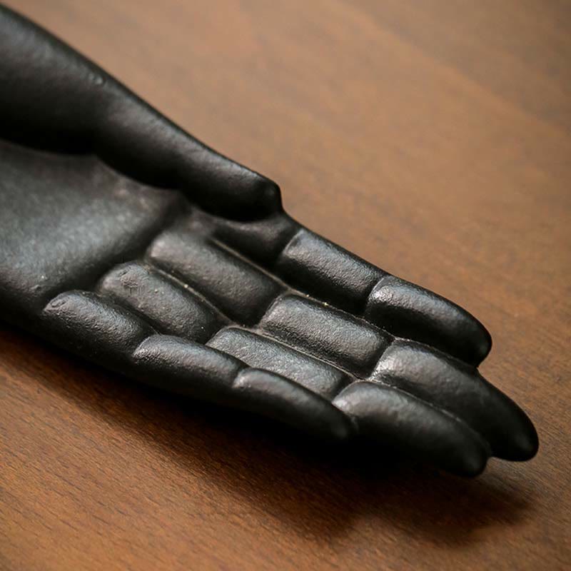 Bruciatore di incenso di benedizione con nuvole di buon auspicio in ceramica a mano di Buddha - Image 6