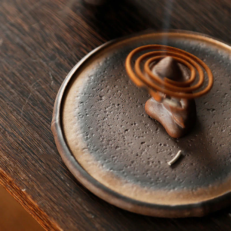 Bruciatore di incenso in ceramica per meditazione e guarigione spirituale di piccole dimensioni - Image 11
