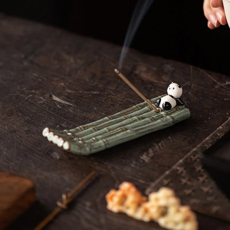 Bruciatore di incenso per la decorazione della casa Buddha Stones panda - Image 13