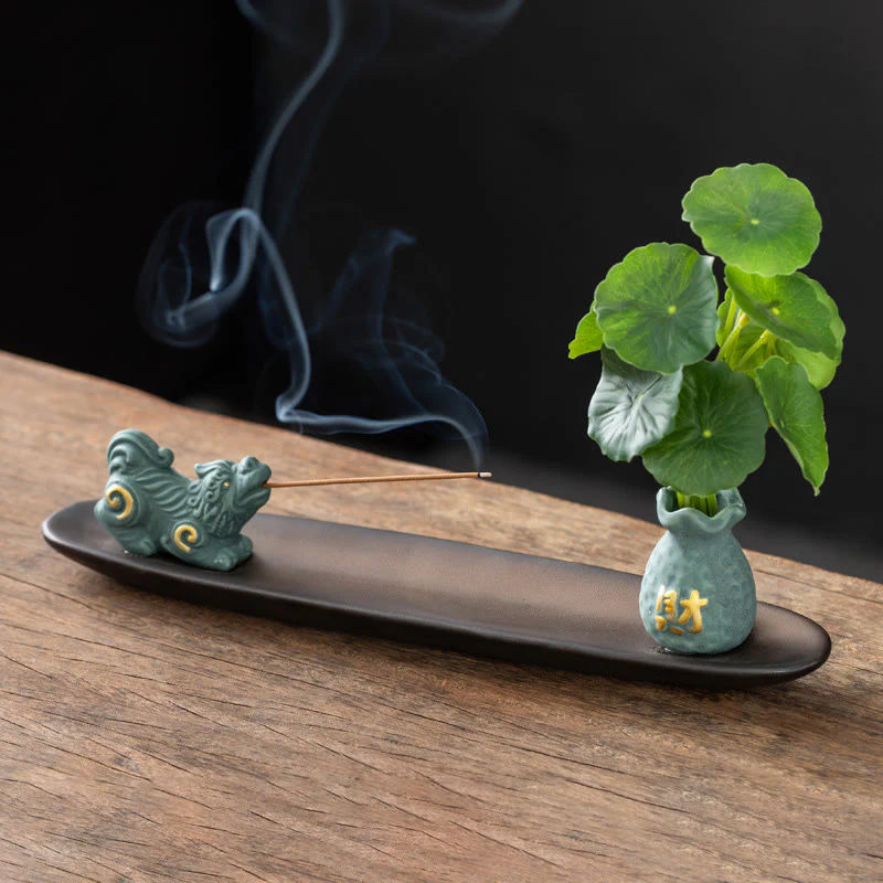 Bruciatore di incenso per la decorazione della casa Buddha Stones Pixiu Wealth - Image 11