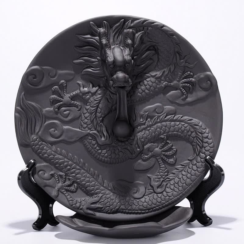 Bruciatore di incenso per meditazione con fontana di fumo a riflusso in ceramica Dragon - Image 11