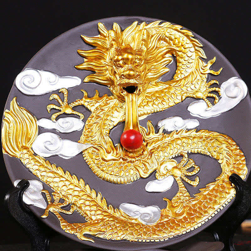 Bruciatore di incenso per meditazione con fontana di fumo a riflusso in ceramica Dragon - Image 3