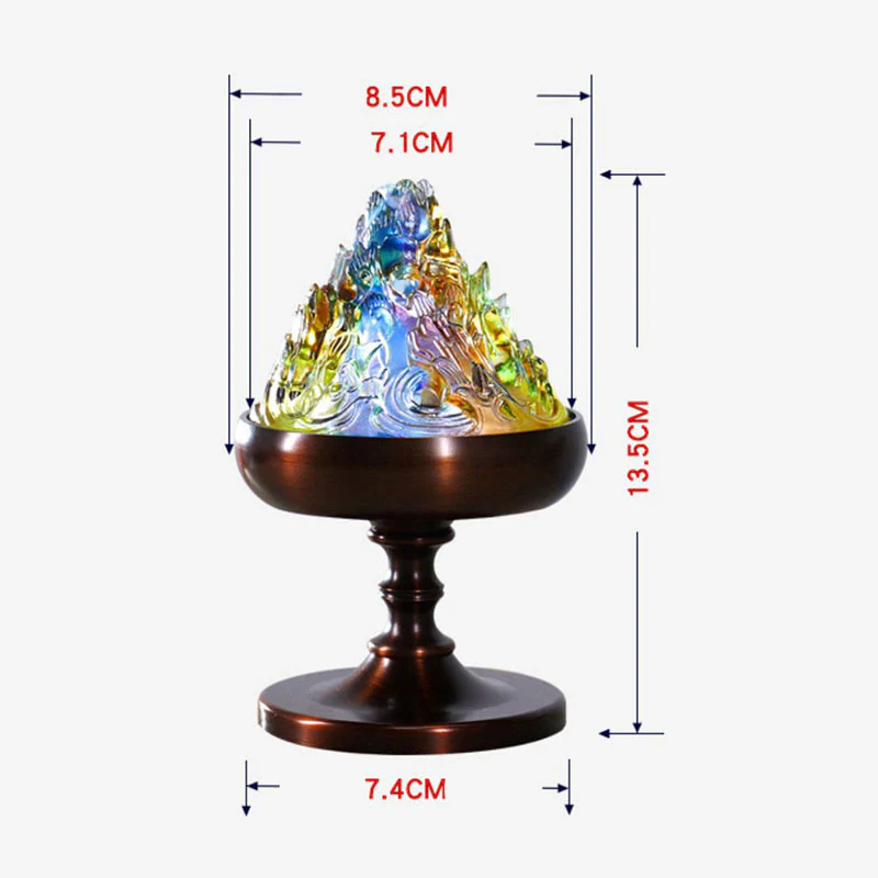 Bruciatore di incenso per meditazione curativa Liuli Crystal Mountain - Image 10