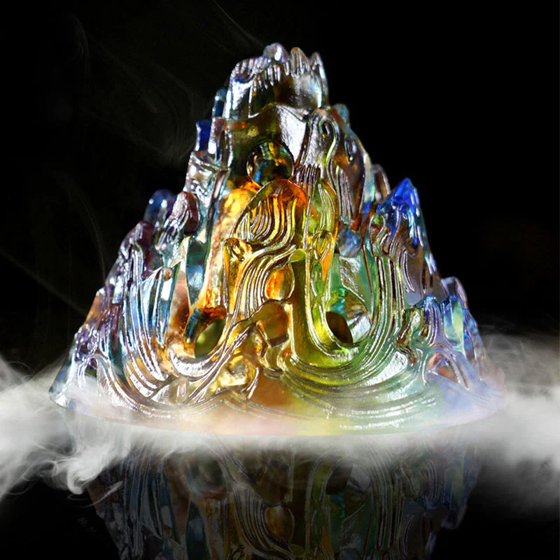 Bruciatore di incenso per meditazione curativa Liuli Crystal Mountain - Image 7