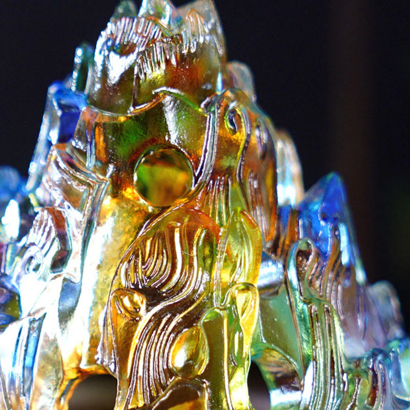Bruciatore di incenso per meditazione curativa Liuli Crystal Mountain - Image 8