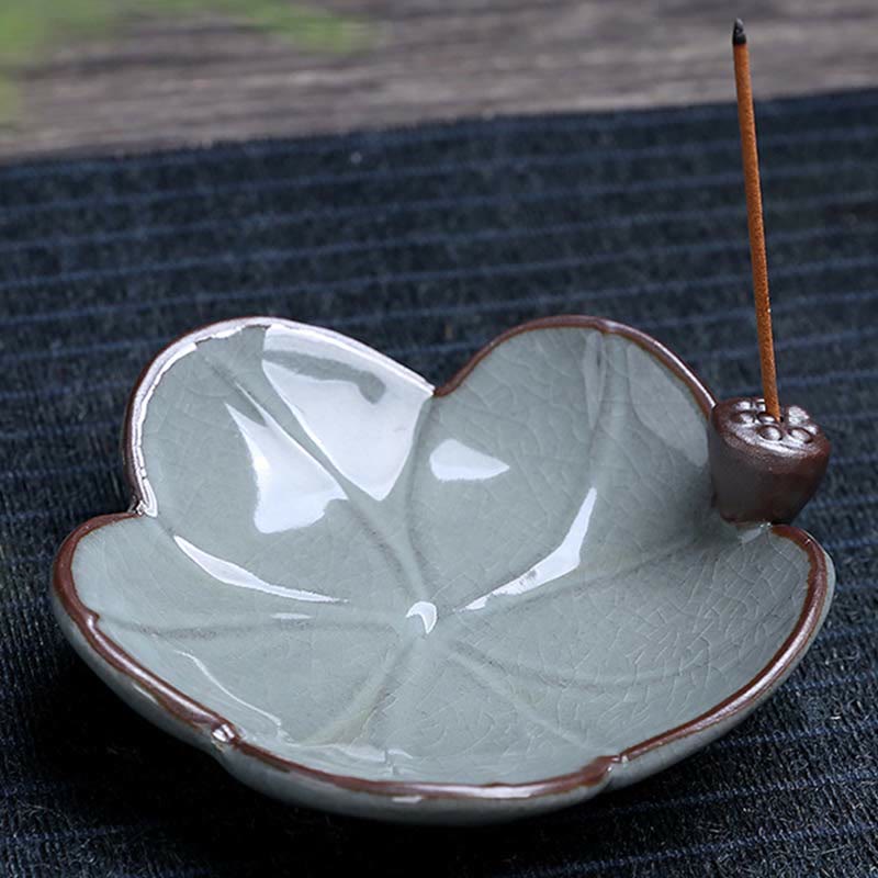 Bruciatore di incenso spirituale a riflusso quadrato in ceramica con fiore di prugna di loto - Image 12