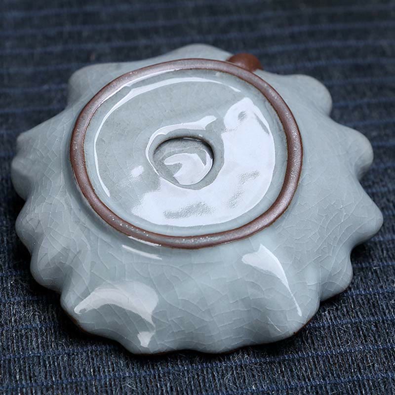 Bruciatore di incenso spirituale a riflusso quadrato in ceramica con fiore di prugna di loto - Image 6