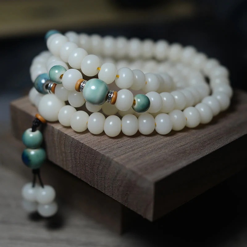 Buddha Stones 108 Mala Beads Bodhi Seed Tieni lontani gli spiriti maligni Braccialetto calmo - Image 4