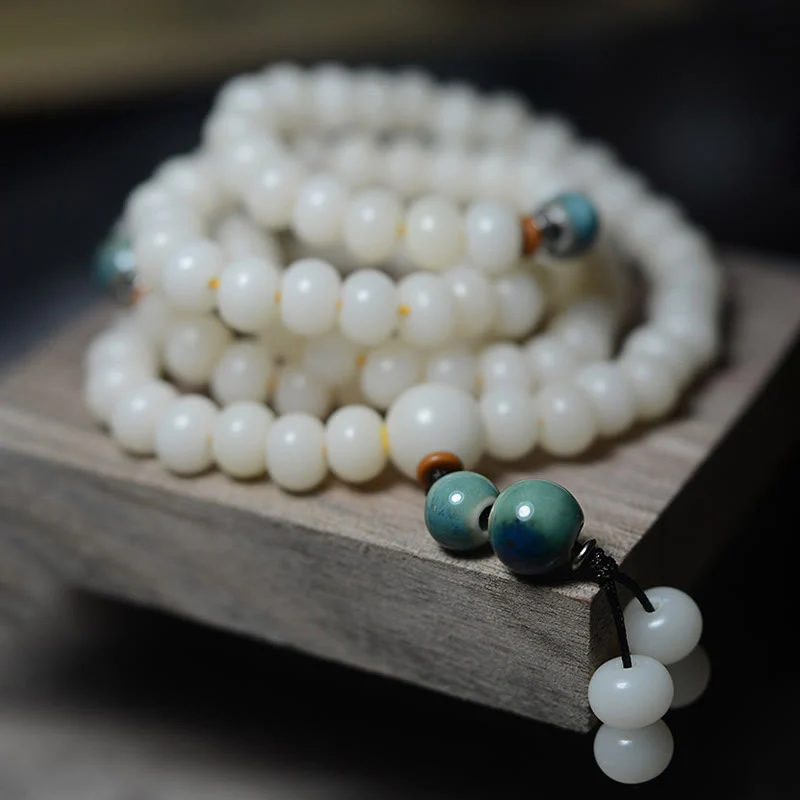 Buddha Stones 108 Mala Beads Bodhi Seed Tieni lontani gli spiriti maligni Braccialetto calmo - Image 7