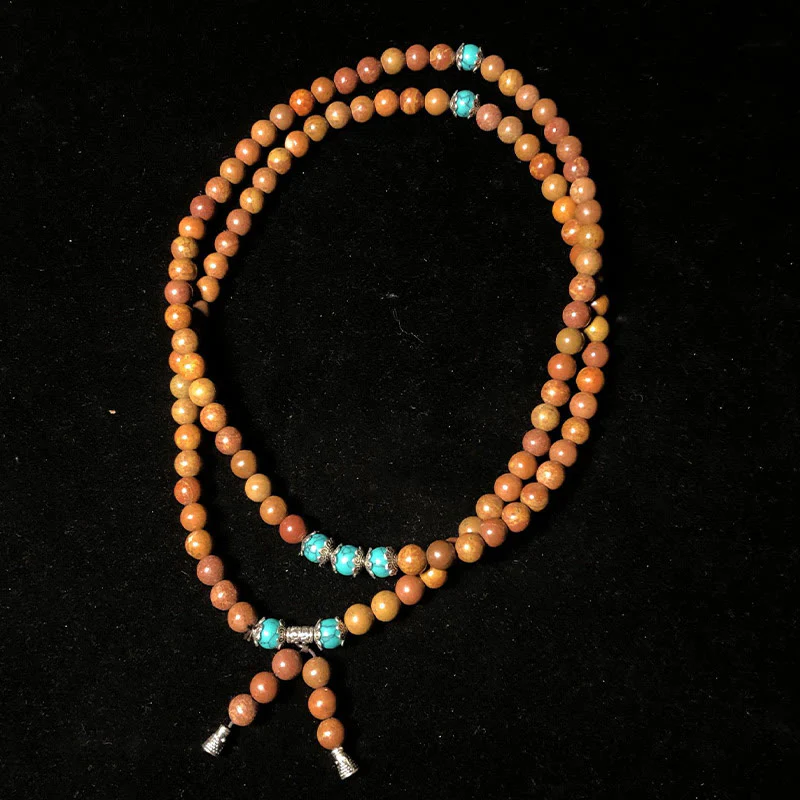 Buddha Stones 108 Mala Beads Braccialetto di guarigione in pietra bianca - Image 2