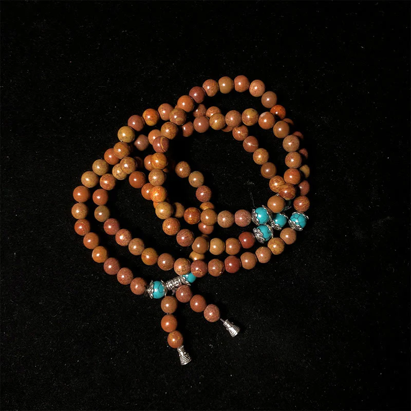 Buddha Stones 108 Mala Beads Braccialetto di guarigione in pietra bianca - Image 3