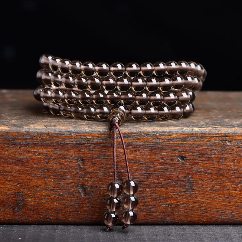 Buddha Stones 108 Mala Beads Braccialetto di ossidiana nera lce Obsidian Fulfilment - Image 11