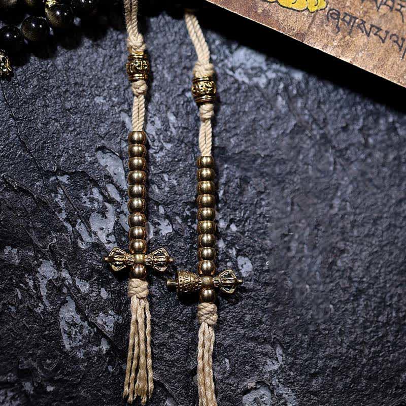 Buddha Stones 108 Mala Beads Oro Lucente Ossidiana Occhio di Tigre Pietra Occhio d'Aquila Bracciale della Ricchezza - Image 28