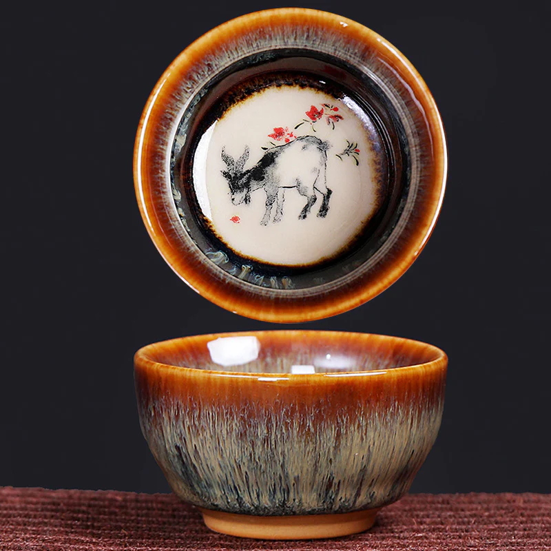Buddha Stones 12 Zodiaco cinese Modello Tazza da tè in ceramica Kung Fu Jian Cinese Zhan Tazza da tè 73ml - Image 14