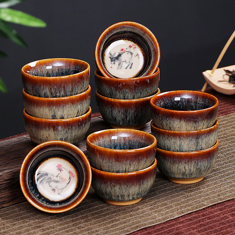 Buddha Stones 12 Zodiaco cinese Modello Tazza da tè in ceramica Kung Fu Jian Cinese Zhan Tazza da tè 73ml - Image 2