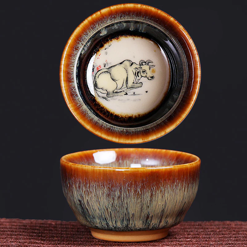 Buddha Stones 12 Zodiaco cinese Modello Tazza da tè in ceramica Kung Fu Jian Cinese Zhan Tazza da tè 73ml - Image 7