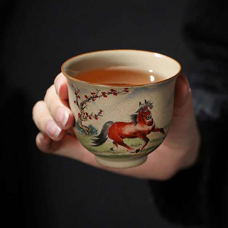 Buddha Stones 12 Zodiaco cinese Tazza da tè in ceramica Tazza da tè Kung Fu 130ml - Image 17
