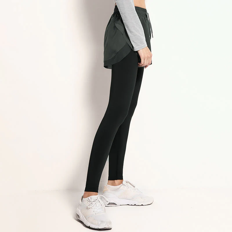 Buddha Stones 2 in 1 Leggings sportivi da donna per attività all'aperto e yoga - Image 9