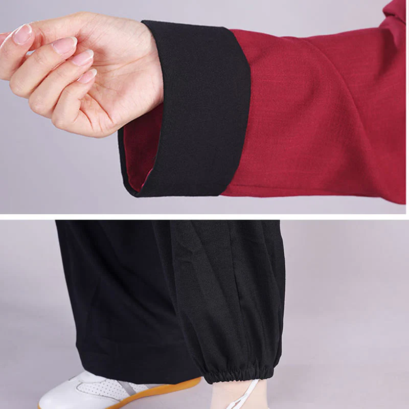 Buddha Stones 2 pezzi autunno inverno rana-bottone Tai Chi meditazione Qigong Zen pratica unisex cotone lino abbigliamento set - Image 10