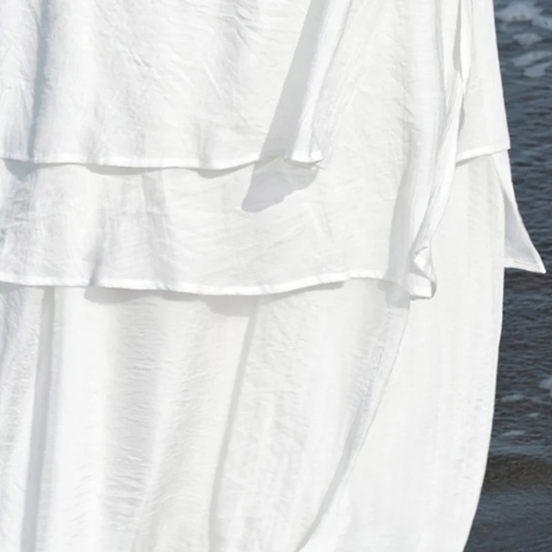 Buddha Stones 2 pezzi bianco Tai Chi Meditazione Yoga Zen Cotone Lino Abbigliamento Top Pantaloni Set da donna - Image 9