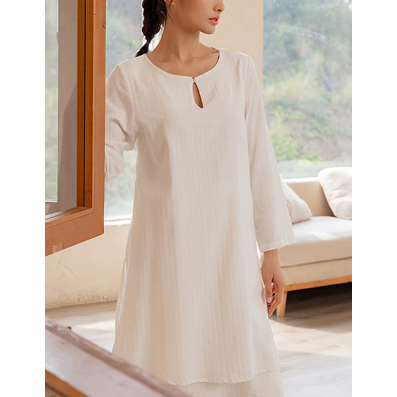 Buddha Stones 2 pezzi Design semplice Tai Chi Meditazione Yoga Abbigliamento Top Pantaloni Set da donna - Image 11