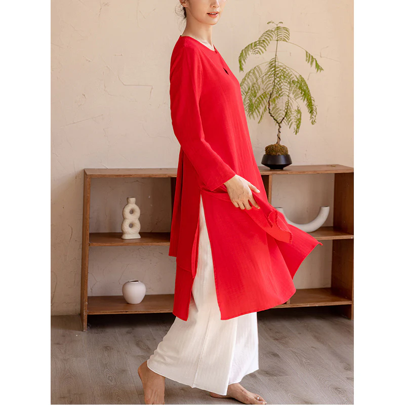 Buddha Stones 2 pezzi Design semplice Tai Chi Meditazione Yoga Abbigliamento Top Pantaloni Set da donna - Image 16
