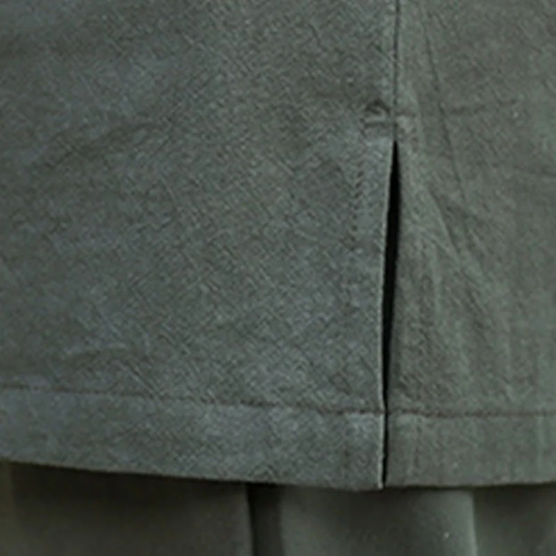 Buddha Stones 2 pezzi mezza manica scollo a V camicia top pantaloni meditazione zen tai chi abbigliamento in lino set da donna - Image 23