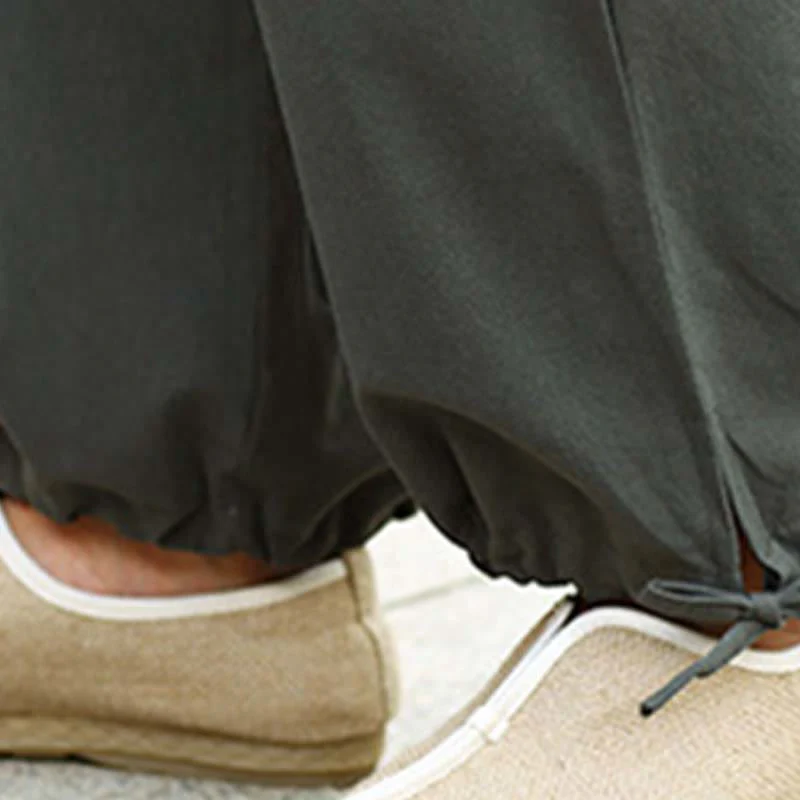 Buddha Stones 2 pezzi mezza manica scollo a V camicia top pantaloni meditazione zen tai chi abbigliamento in lino set da donna - Image 24