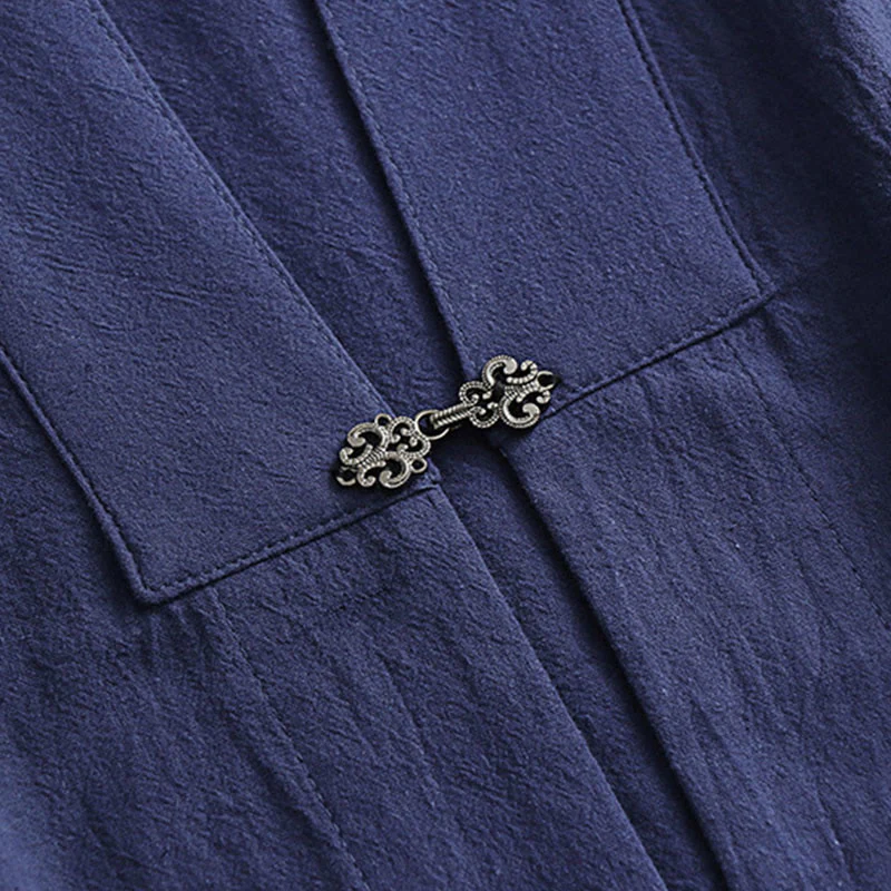 Buddha Stones 2 pezzi Wudang autunno solido manica lunga uomo taoista lunga veste senza maniche gilet con lacci kimono abito da cerimonia - Image 22