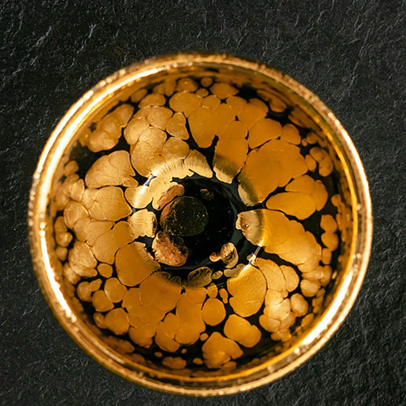 Buddha Stones 24K Gold Spot Pattern Tazza da tè cinese Jianzhan in ceramica Tazza da tè Kung Fu Ciotola con scatola regalo - Image 11
