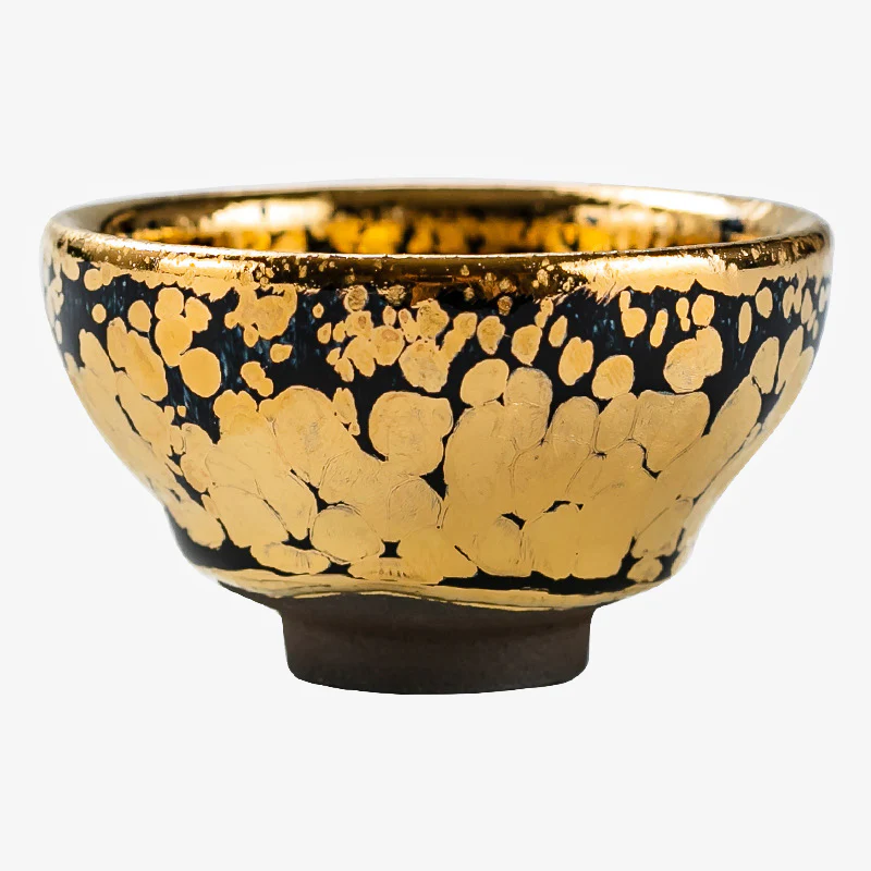 Buddha Stones 24K Gold Spot Pattern Tazza da tè cinese Jianzhan in ceramica Tazza da tè Kung Fu Ciotola con scatola regalo - Image 5