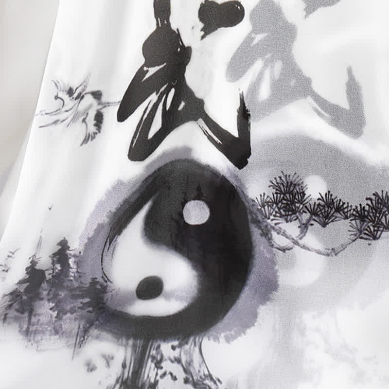Buddha Stones 3 pezzi Yin Yang Albero Tai Chi Spirituale Zen Pratica Meditazione Preghiera Uniforme Unisex Abbigliamento Set - Image 10