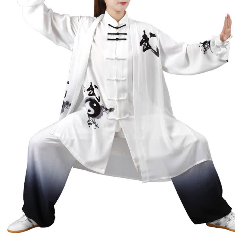 Buddha Stones 3 pezzi Yin Yang Albero Tai Chi Spirituale Zen Pratica Meditazione Preghiera Uniforme Unisex Abbigliamento Set - Image 13